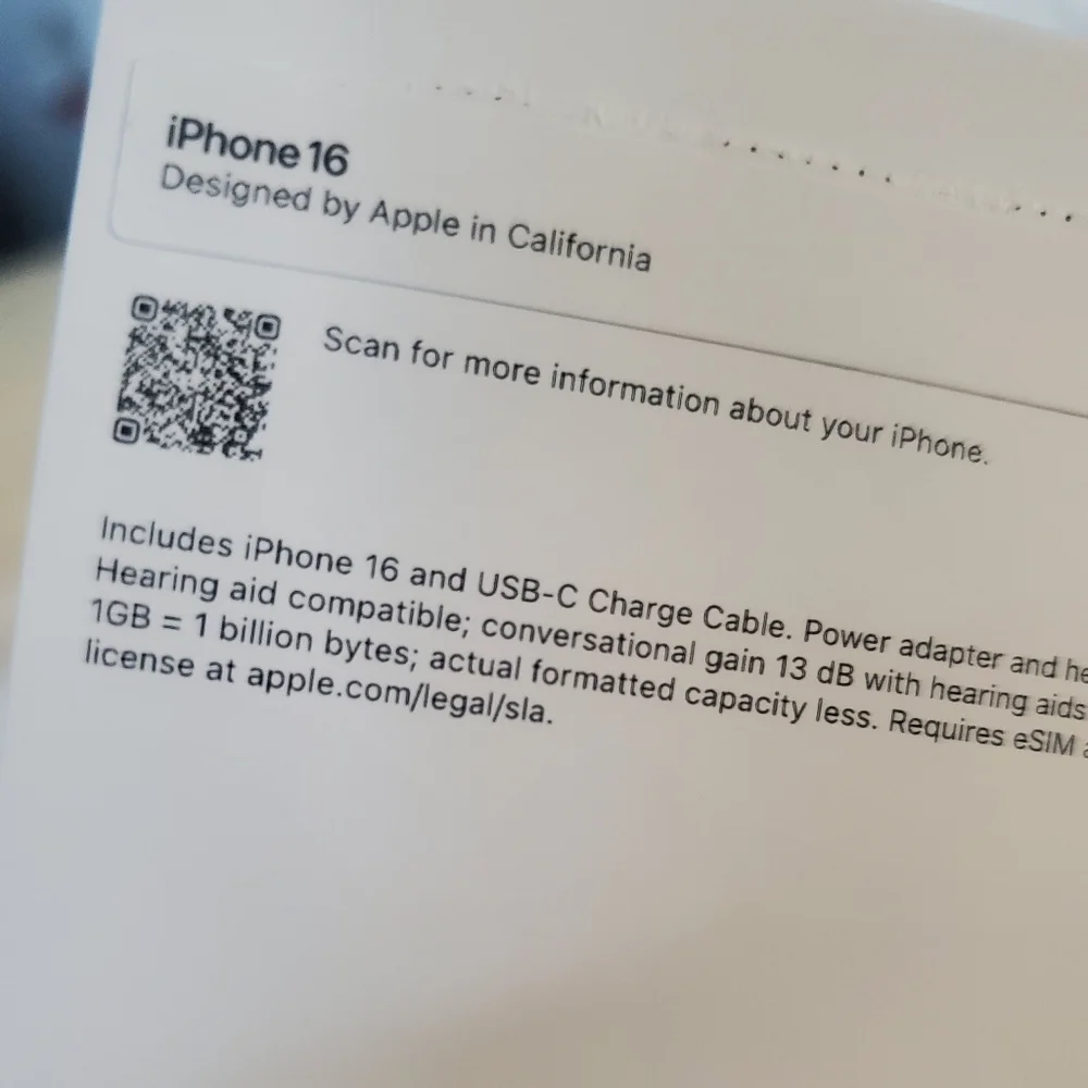 Apple iPhone 16 Box and Bag